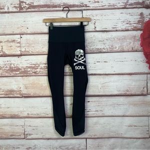 Soulcycle x Lululemon camo skull high times pants leggings